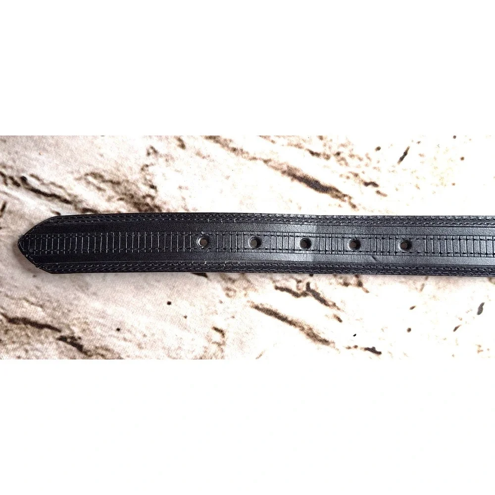 Dockers Wide Black Genuine Leather Dress Belt - Men's Size‎ 38